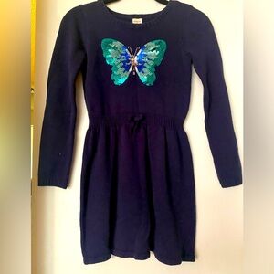 Gymboree sequins butterfly sweater dress